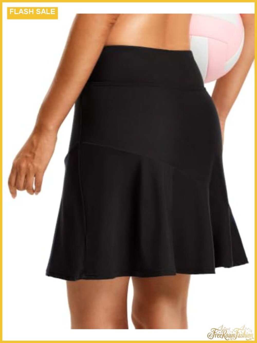 Womens 20" Long Swim Skirt UPF 50+ Skort Built-in Boxer Brief Liner